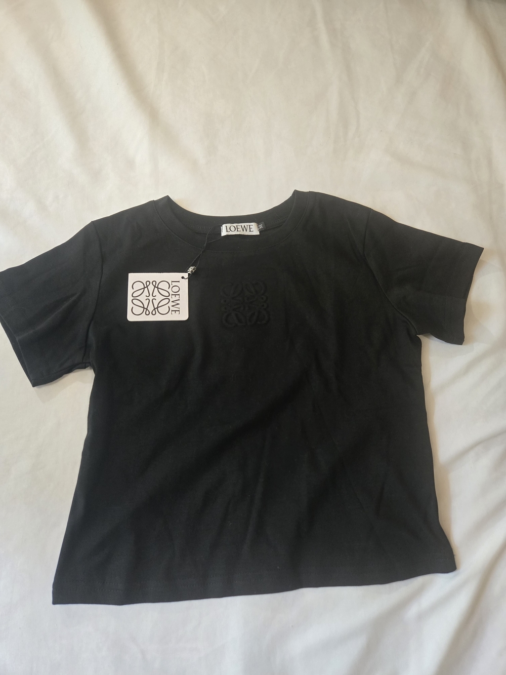 Loewe Womens Black Logo T-Shirt Fits 2-4